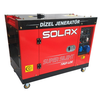 Solax 10GF LDE 7kW 531cc 200 kg Tekerli Kabinli Marşlı Monofaze Dizel Jeneratör