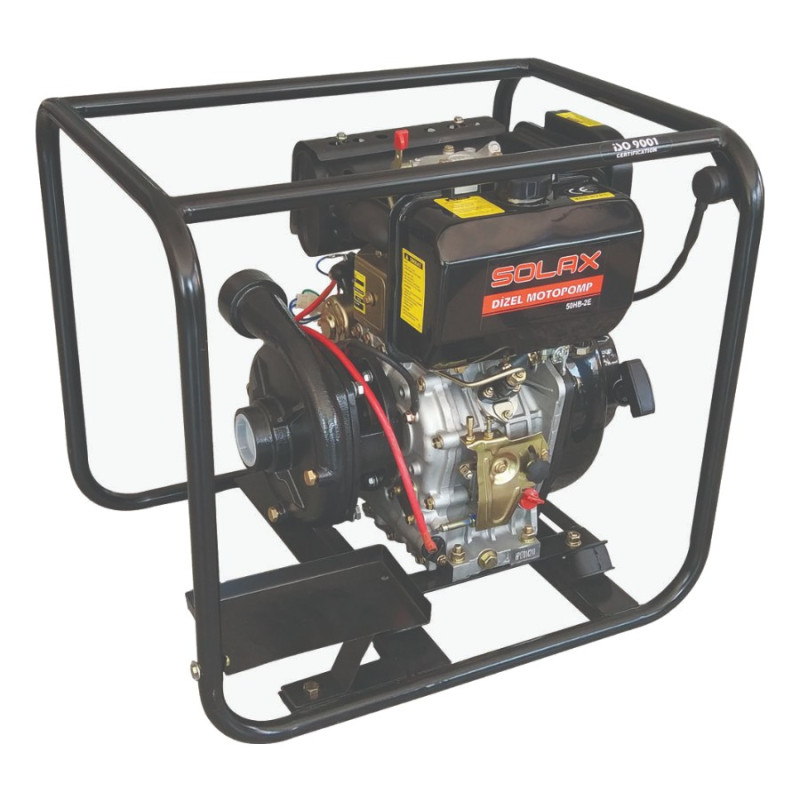Solax 50HB2E 2inç 456cc 35m³/sa 80mt 5.5lt 79kg Marşlı Yüksek Basınçlı Dizel Su Motoru