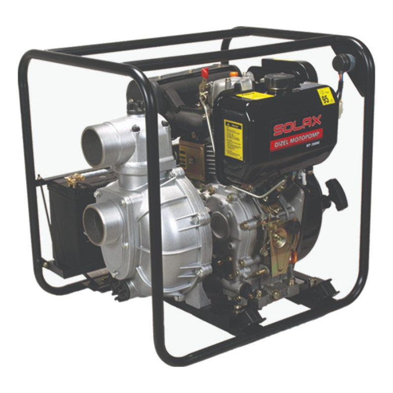 Solax 80HB3E 3inç 10bg 418cc 40m³/sa 70mt 5.5lt 79kg Marşlı Yüksek Basınçlı Dizel Su Motoru