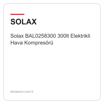 Solax BAL0258300 300lt Elektrikli Hava Kompresörü Solax BAL0258300 300lt Elektrikli Hava Kompresörü