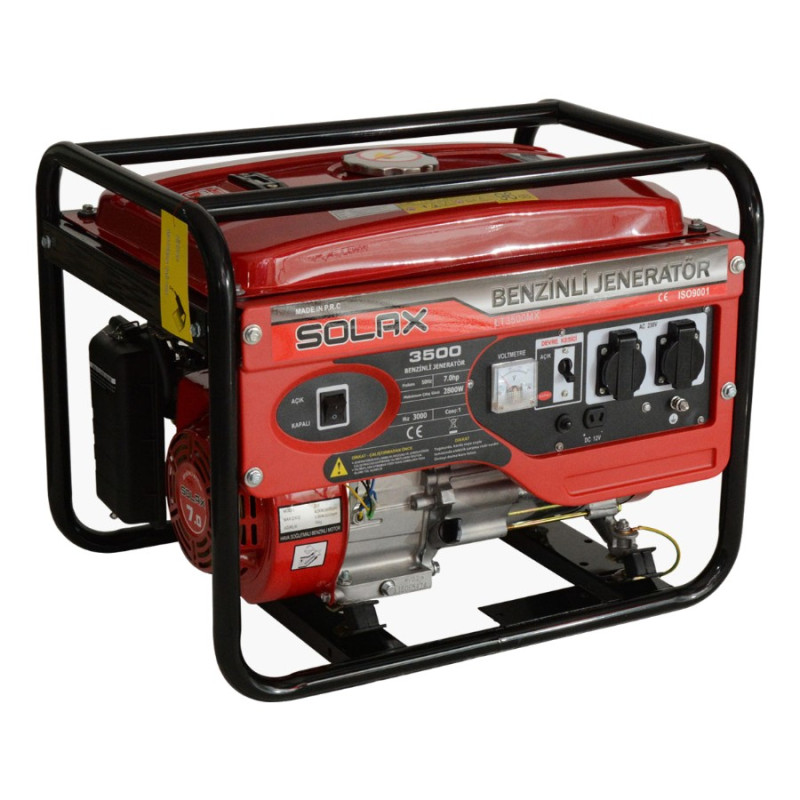 Solax LT3500MX 2.8kW 3.5kVA 7bg 208cc 46kg İpli Monofaze Benzinli Jeneratör Solax LT3500MX 2.8kW 3.5kVA 7bg 208cc 46kg İpli Monofaze Benzinli Jeneratör