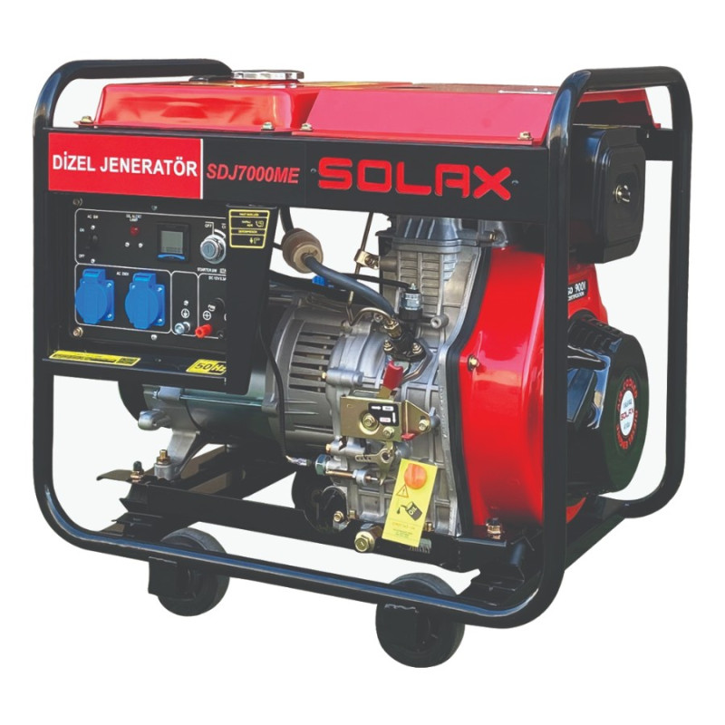 Solax SDJ7000ME 5kW 418cc 118kg Tekerli Marşlı Monofaze Dizel Jeneratör