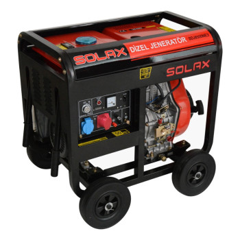 Solax SDJ8500ME3 7.1kVa 456cc 130kg Tekerli Marşlı Trifaze Dizel Jeneratör Solax SDJ8500ME3 7.1kVa 456cc 130kg Tekerli Marşlı Trifaze Dizel Jeneratör