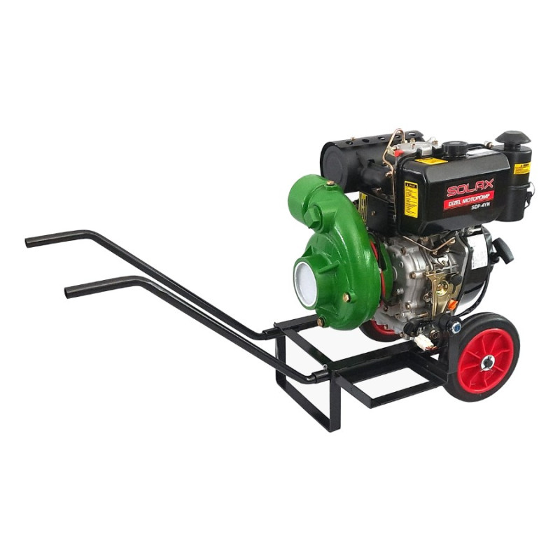 Solax SDP4YN 4inç 531cc 100m³/sa 50mt 5.5lt 96kg Tekerli Marşlı Yüksek Basınçlı Dizel Su Motoru