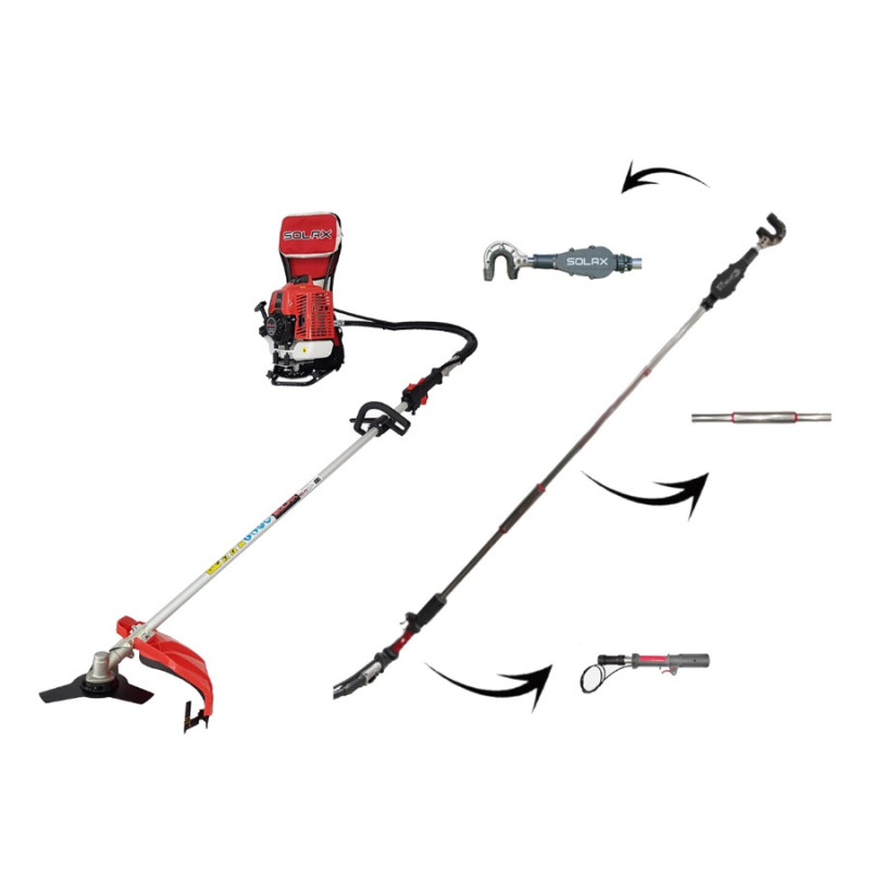 Solax SP900 BGTC64 3bg 63.3cc 26mm 2.35mt 1.3lt 10.5kg 2T Sırt Tipi Kancalı Dal Sarsıcı Benzinli Zeytin Hasat Makinesi
