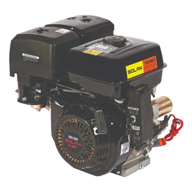 Solax YM190FE 14bg 420cc 25mm 3600dev/dk 6.5lt 34kg Marşlı Kamalı 4T Benzinli Motor Solax YM190FE 14bg 420cc 25mm 3600dev/dk 6.5lt 34kg Marşlı Kamalı 4T Benzinli Motor