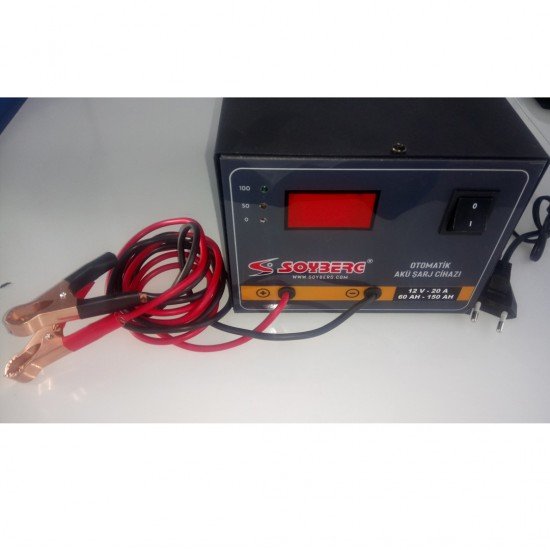 Soyberg 1220 12V 20 Amper Dijital Otomatik Akü Şarj Cihazı