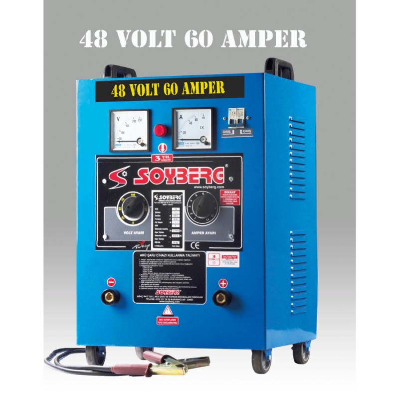 Soyberg 460 48V 60 Amper Dört Akü Yıldırım Şarj Cihazı