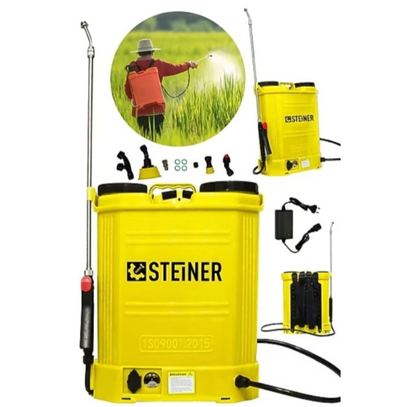 Steiner 16lt 130cm 5.5kg 12V 8Ah Sırt Tipi Akülü İlaçlama Makinesi