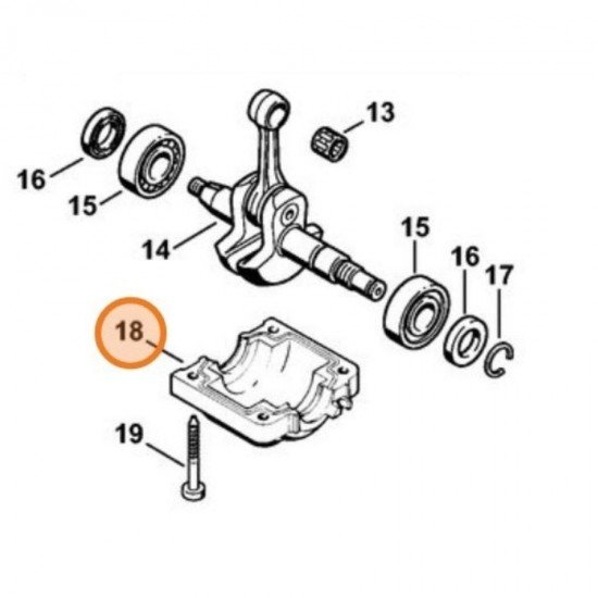 Stihl 11230212500 MS180 Motorlu Testere Silindir Alt Kapak