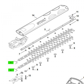 Stihl 48517106053 HSA66 Alt Üst İkili Çit Kesme Budama Makinesi Bıçak Takımı