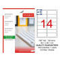 Tanex TW 2014 99.1x38.1mm 1pk Beyaz Yazıcı Etiketi