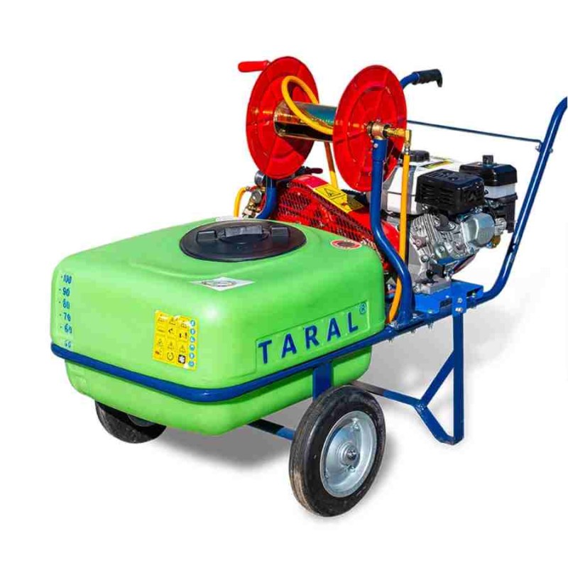 Taral TP100 Piton 30B3N 100lt 103x80x110cm 4T Benzinli Tekerli İlaçlama Makinesi
