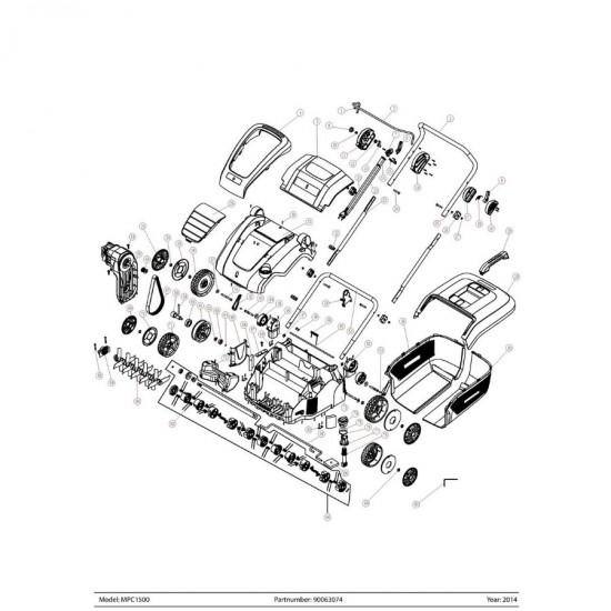 Texas 90063074 MPC 1500 Elektrikli Çim Havalandırma Makinesi