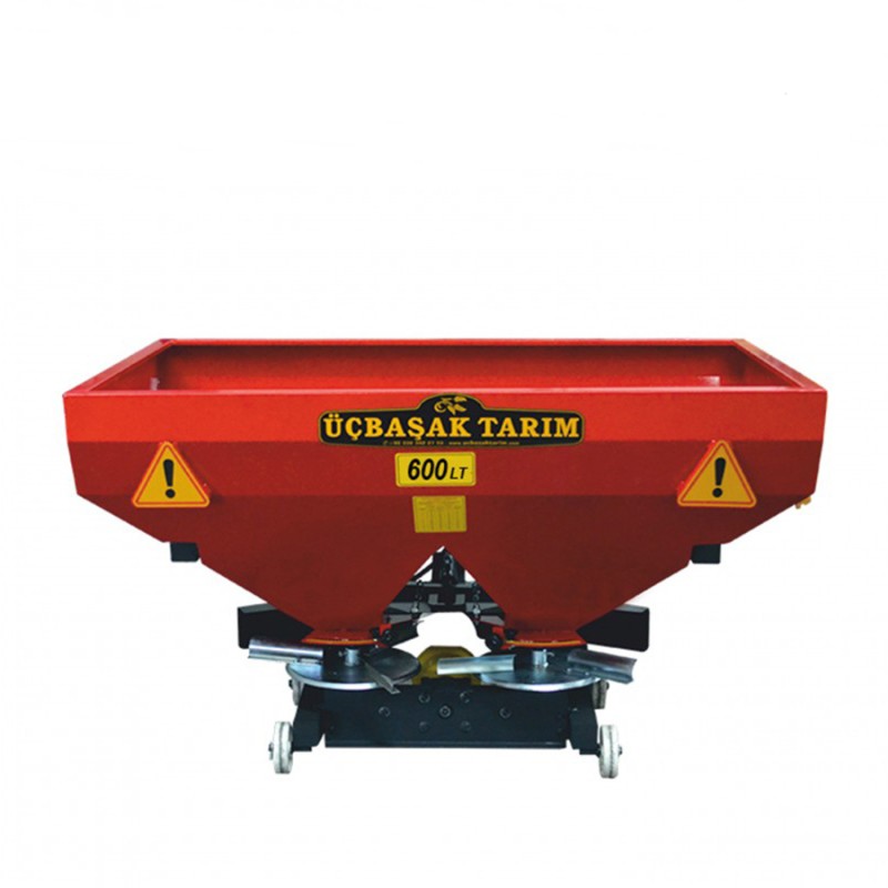 Üçbaşak GSC 600 lt Kuyruk Milli Çift Disk Gübre Serpme Makinesi