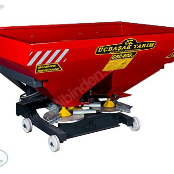 Üçbaşak GSC 600 lt Kuyruk Milli Çift Disk Gübre Serpme Makinesi