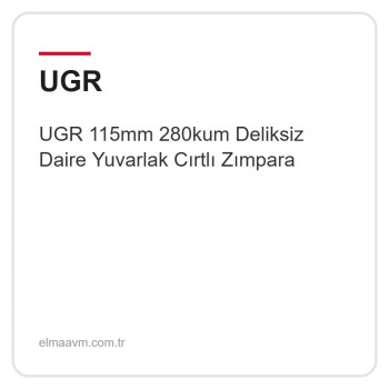 UGR 115mm 280kum Deliksiz Daire Yuvarlak Cırtlı Zımpara