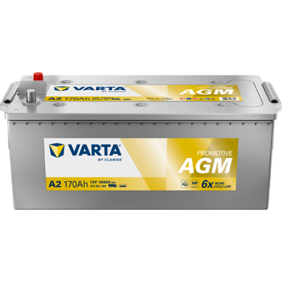 Varta Promotive A2 12V 170Ah 513x223x223mm 1000A Bakımsız AGM Sulu Akü