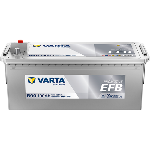 Varta Promotive B90 12V 190Ah 513x223x223mm 1050A Start Stop EFB Sulu Akü