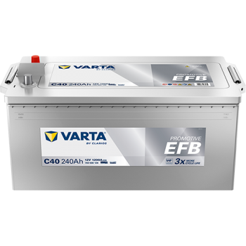 Varta Promotive C40 12V 240Ah 518x276x242mm 1250A Start Stop EFB Sulu Akü
