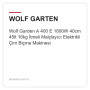 Wolf Garden A 400 E 1800W 40cm 45lt 16kg İtmeli Malçlayıcı Elektrikli Çim Biçme Makinesi