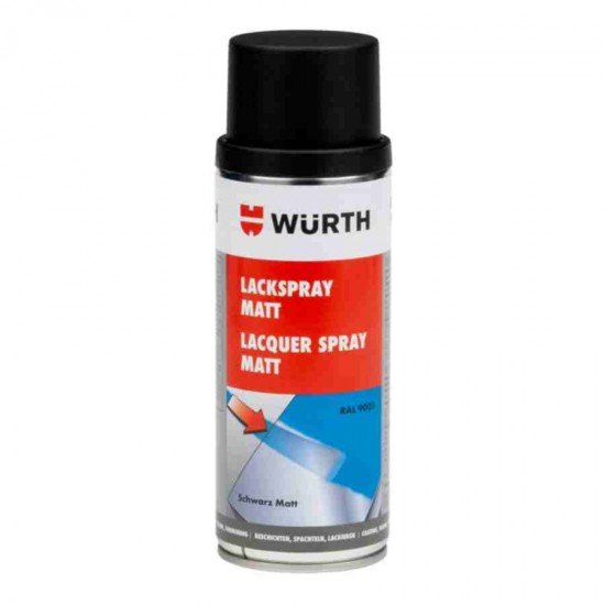 Würth RAL9005 MAT SYH 400ml Sprey Tampon Boyası Würth RAL9005 MAT SYH 400ml Sprey Tampon Boyası