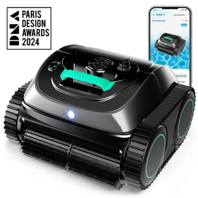 wybot C1 Gri 21.6V 4600mAh 65W 2.5sa Akülü Havuz Temizleme Robotu