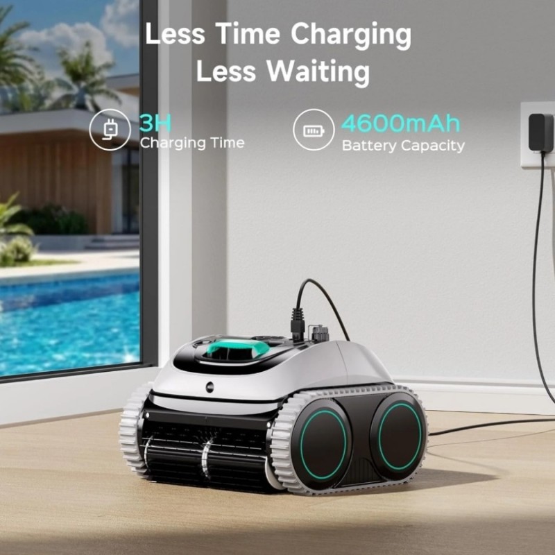 wybot C1 Beyaz 21.6V 4600mAh 65W 2.5sa Akülü Havuz Temizleme Robotu
