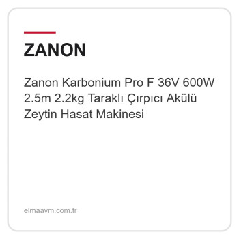 Zanon Karbonium Pro F 36V 600W 2.5m 2.2kg Taraklı Çırpıcı Akülü Zeytin Hasat Makinesi