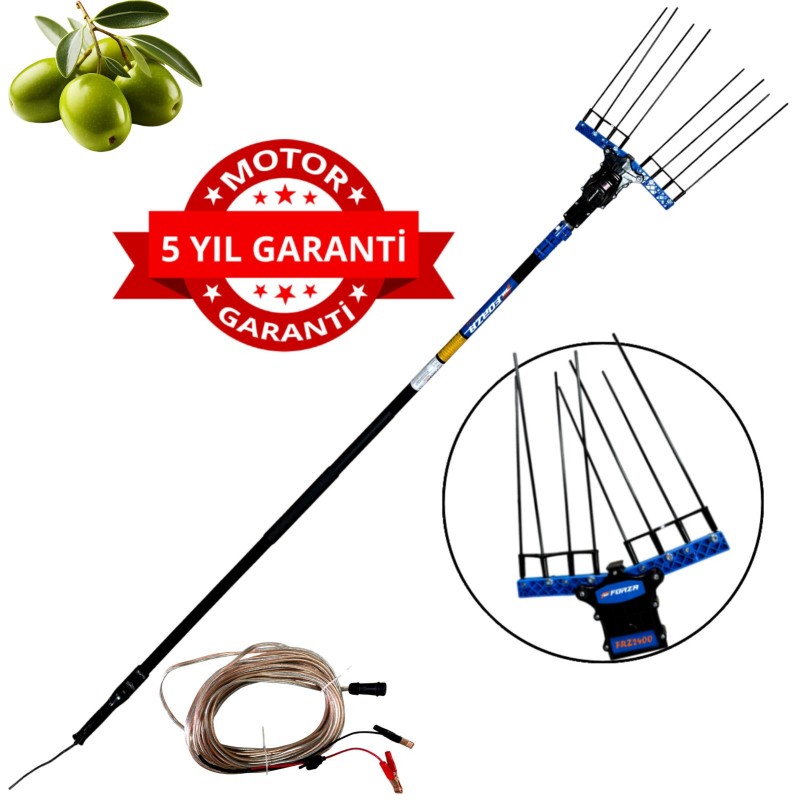 Forza FRZ2400 33V 750W 3.60m 2.7kg Teleskopik Taraklı Çırpıcı Akülü Zeytin Hasat Makinesi