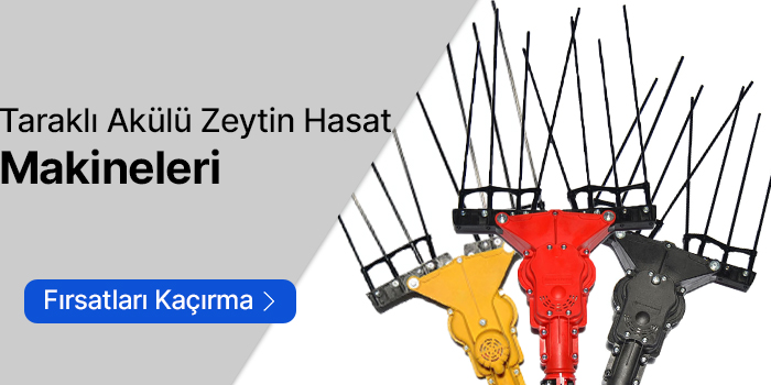 Akülü Taraklı Çırpıcı Zeytin Hasat Makineleri