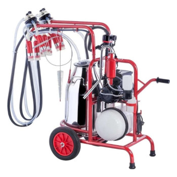 Kurtsan KM04097 Yağlı Çift Sağım 40lt Tek Çelik Güğümlü Silikon Süt Sağım Makinesi