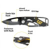 CAT DA980265 Kemer Askı Kancalı Katlanabilir 13CM Paslanmaz Çelik Siyah Kamp Çakısı