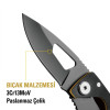 CAT DA980265 Kemer Askı Kancalı Katlanabilir 13CM Paslanmaz Çelik Siyah Kamp Çakısı