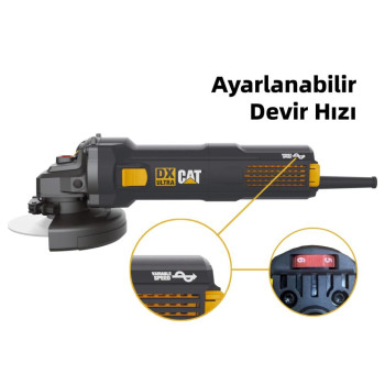 CAT DX3065 1400Watt 125mm Devir Ayarlı Profesyonel Avuç Taşlama