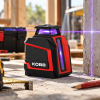 KOBB KBL30P 3.7V Li-ion Yatay 360° ve Dikey Otomatik Hizalamalı Mor Işık Profesyonel Çizgi Lazer