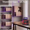 KOBB KBL30P 3.7V Li-ion Yatay 360° ve Dikey Otomatik Hizalamalı Mor Işık Profesyonel Çizgi Lazer