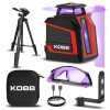 KOBB KBL30P 3.7V Li-ion Yatay 360° ve Dikey Otomatik Hizalamalı Mor Işık Profesyonel Lazer+Tripod KOBB KBL30P 3.7V Li-ion Yatay 360° ve Dikey Otomatik Hizalamalı Mor Işık Profesyonel Lazer+Tripod