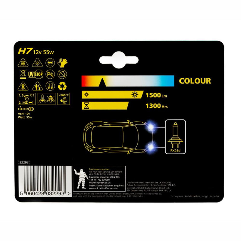 Michelin MC32293 12Volt 55Watt 1500 Lümen H7 2’li Halojen Far Seti Michelin MC32293 12Volt 55Watt 1500 Lümen H7 2’li Halojen Far Seti
