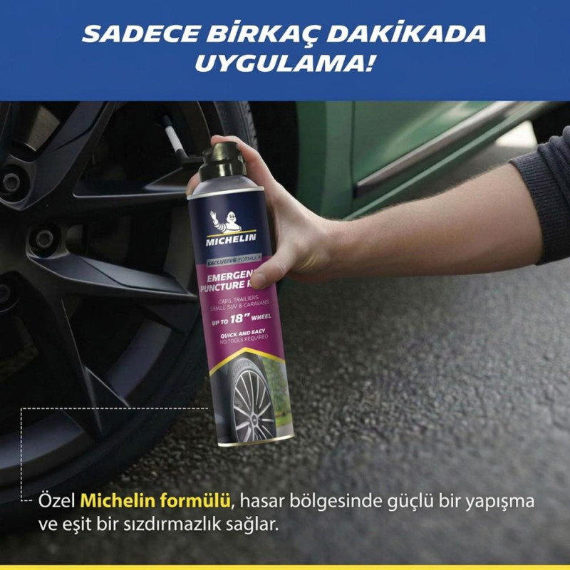 Michelin MC32699 500ml Acil Lastik Tamir Spreyi/Köpüğü Michelin MC32699 500ml Acil Lastik Tamir Spreyi/Köpüğü