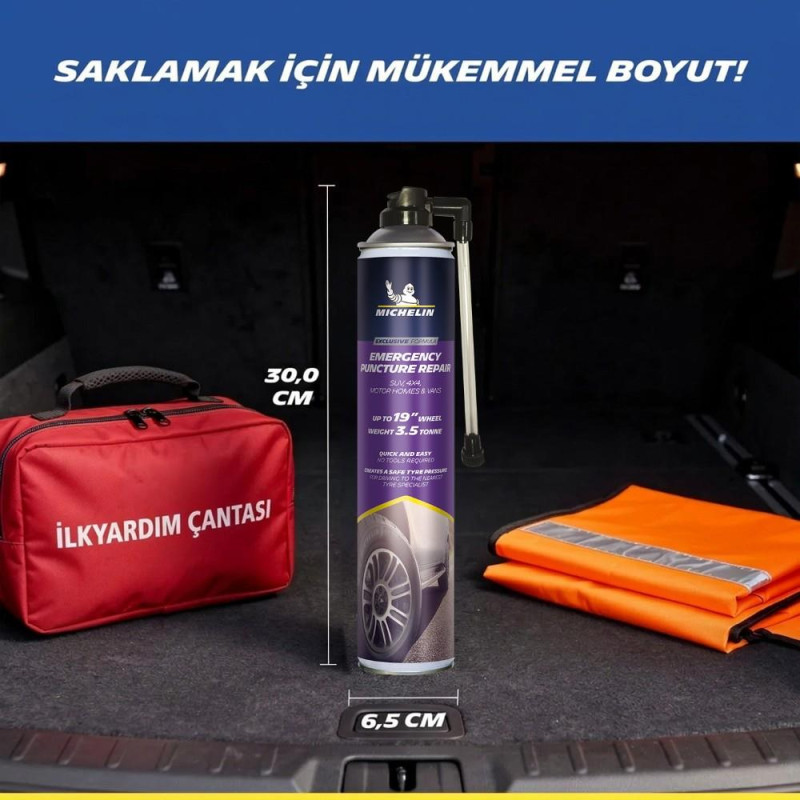Michelin MC35133 750ml XL Acil Lastik Tamir Spreyi/Köpüğü Michelin MC35133 750ml XL Acil Lastik Tamir Spreyi/Köpüğü