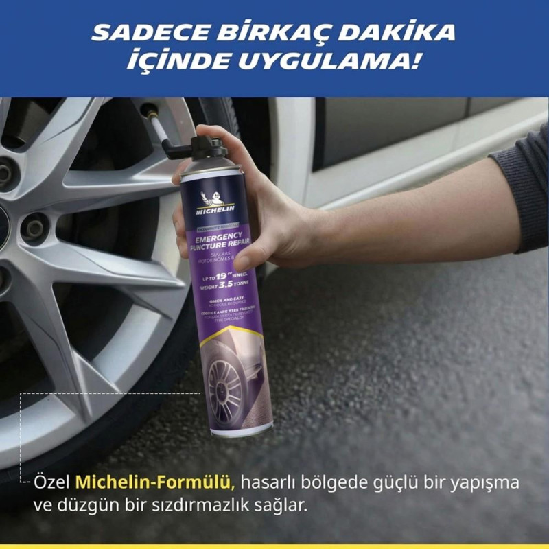 Michelin MC35133 750ml XL Acil Lastik Tamir Spreyi/Köpüğü Michelin MC35133 750ml XL Acil Lastik Tamir Spreyi/Köpüğü