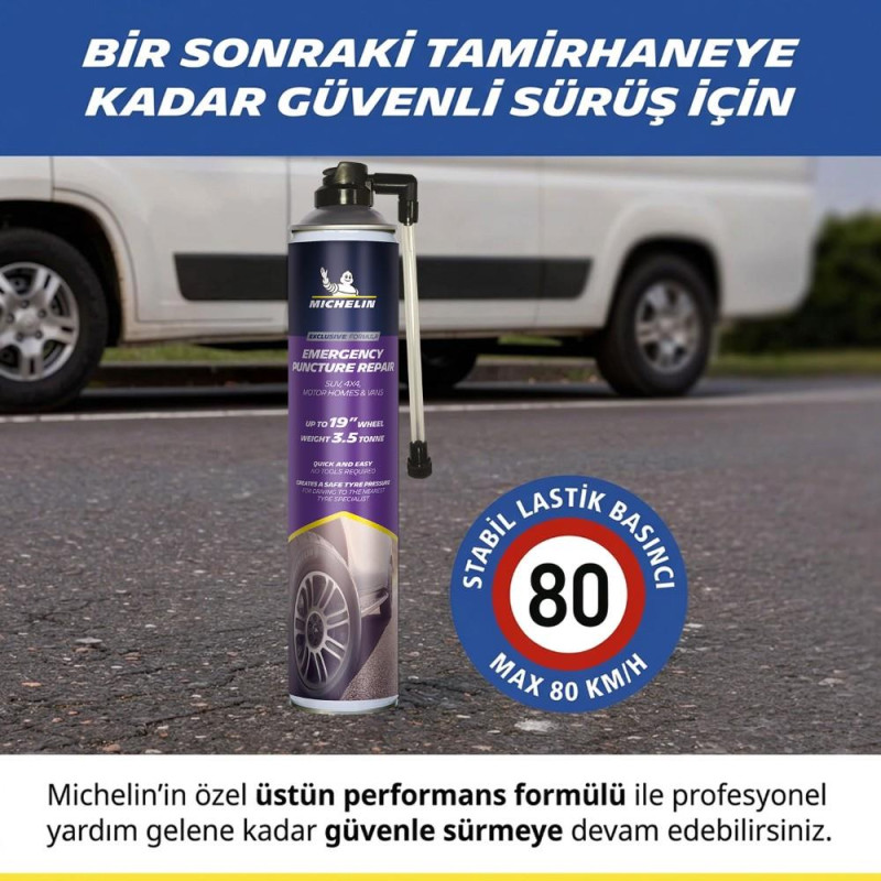 Michelin MC35133 750ml XL Acil Lastik Tamir Spreyi/Köpüğü Michelin MC35133 750ml XL Acil Lastik Tamir Spreyi/Köpüğü