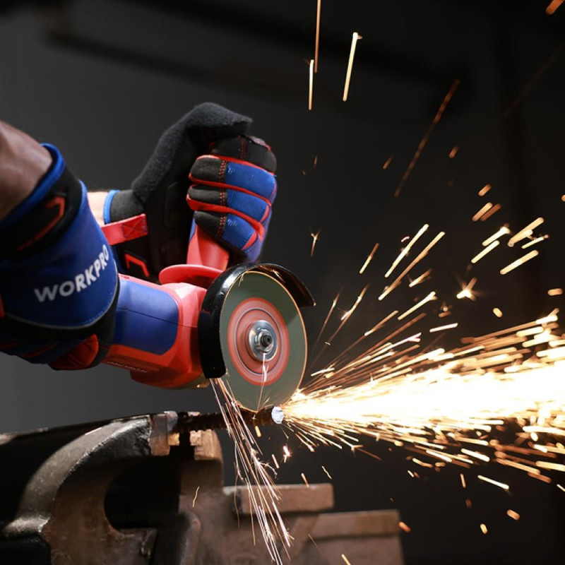 WORKPRO WP392003 20Volt 115mm Şarjlı Kömürsüz Devir Ayarlı Profesyonel Avuç Taşlama (Aküsüz)