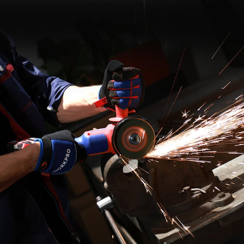 WORKPRO WP392003 20Volt 115mm Şarjlı Kömürsüz Devir Ayarlı Profesyonel Avuç Taşlama (Aküsüz)