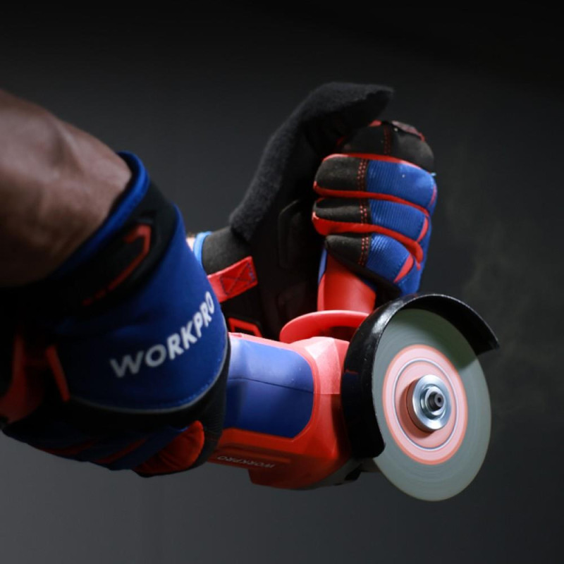 WORKPRO WP392003 20Volt 115mm Şarjlı Kömürsüz Devir Ayarlı Profesyonel Avuç Taşlama (Aküsüz)