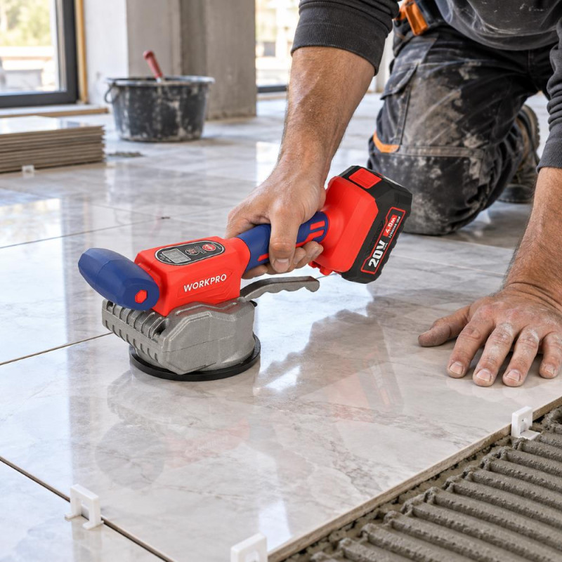 WORKPRO WP397018 20V 123MM Şarjlı Devir Ayarlı Profesyonel Seramik ve Fayans Vantuz Makinesi Aküsüz WORKPRO WP397018 20V 123MM Şarjlı Devir Ayarlı Profesyonel Seramik ve Fayans Vantuz Makinesi Aküsüz