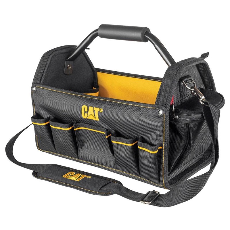 CAT DA980208 17'' Açık Ağızlı Ağır Hizmet Bez Alet Takım Çantası CAT DA980208 17 Açık Ağızlı Ağır Hizmet Bez Alet Takım Çantası