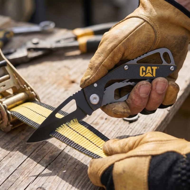 CAT DA980265 Kemer Askı Kancalı Katlanabilir 13CM Paslanmaz Çelik Siyah Kamp Çakısı CAT DA980265 Kemer Askı Kancalı Katlanabilir 13CM Paslanmaz Çelik Siyah Kamp Çakısı