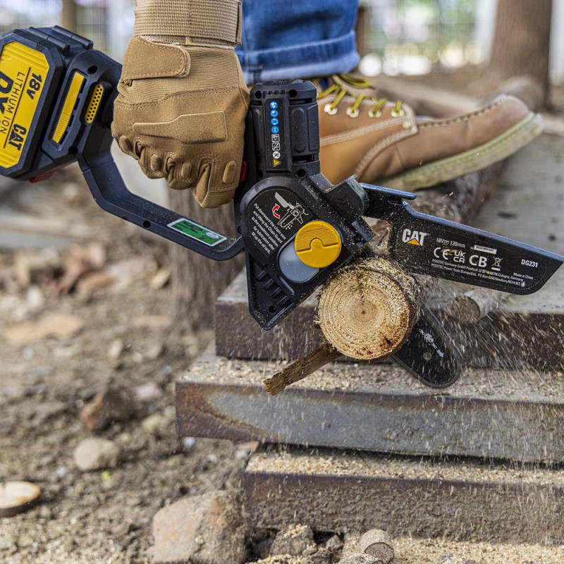 CAT DG231 18Volt 4.0Ah Li ion 12CM Profesyonel Şarjlı Kömürsüz Zincirli Testere